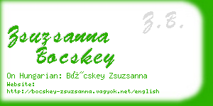 zsuzsanna bocskey business card